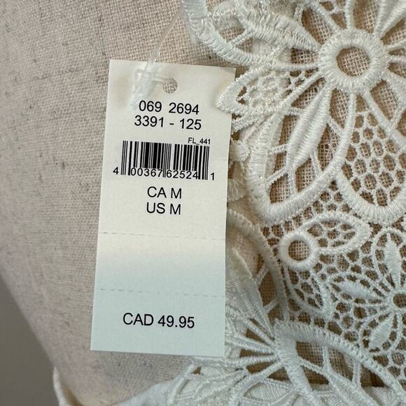 NWT | Aerie | Ribbed Crop Top Bralette | White | Medium - Picture 7 of 15